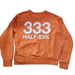 333 Half Evil X Anwar Carrot Collab Crewneck Sweatshirt Medium Unisex Orange